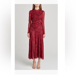 Wayf Red Floral Maxi Dress